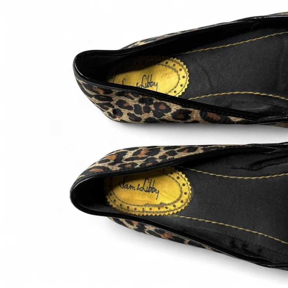 Sam & Libby Square Toe Leopard Print Ballet Flats women’s size 8 1/2 - Picture 7 of 8